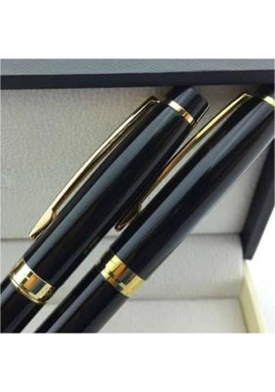 Scrikss 38 Siyah Gold Dolma&Tükenmez Kalem Seti