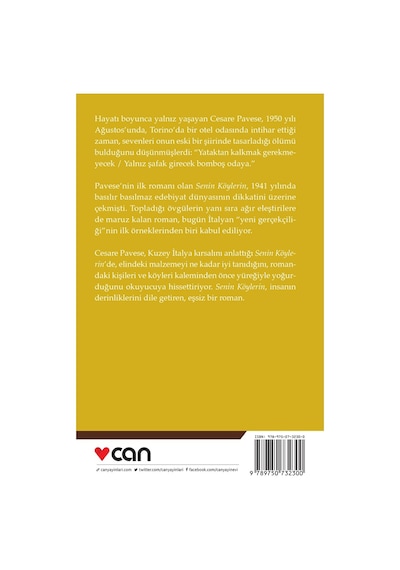 Senin Köylerin - Cesare Pavese -  Can Yayınları