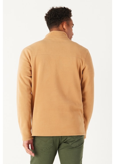 AC&Co / Altınyıldız Classics Anti-Pilling Tüylenme Yapmayan Bato Yaka Erkek Polar Sweatshirt 4A5221100016KRE3XL Karamel