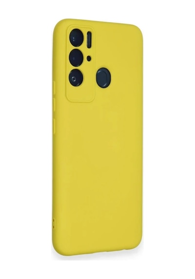 Tecno Pova Neo Kılıf Nano İçi Kadife Silikon - Sarı 0.2M-Çok Renkli