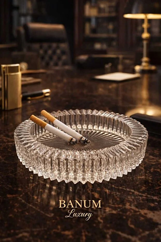 Banum Luxury Lüx Tasarım Cam Çok Amaçlı Küllük