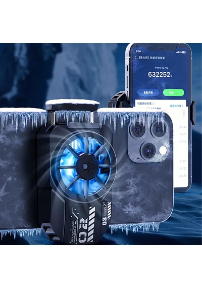 Gaming Cep Telefon Hava Soğutma Fanı Metal Radyatör Soğutucu Mavi