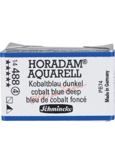 Schmincke : Horadam Aquarell Artist Sulu Boya : Tam Tablet : Seri 4 488 Cobalt Blue Deep