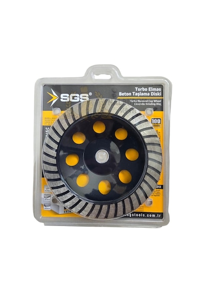 Sgs Elmas Beton Mermer Granit Taşlama Diski - Turbo - 180 Mm.