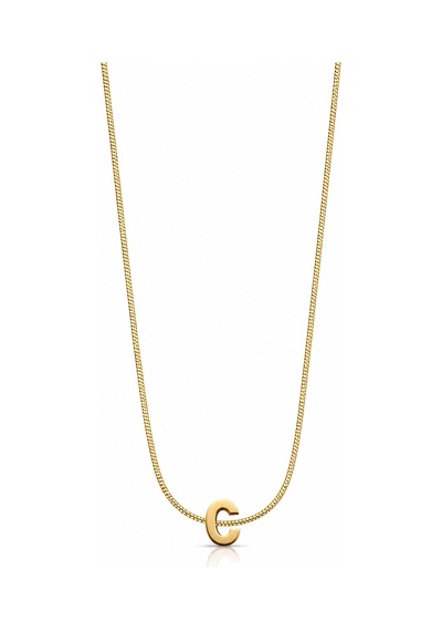 Bilfa Gold Renk Çelik Harf Kolye C Harfi Minimalist İnce Zincir Kolye Altın