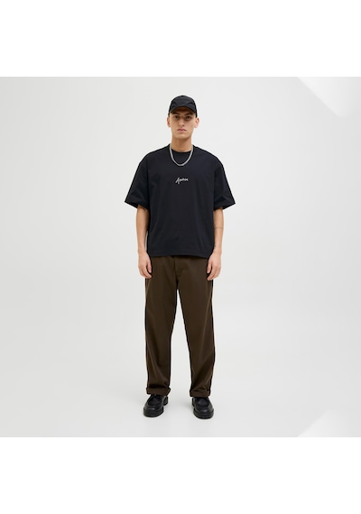 Jack & Jones Dynamic Script Erkek Siyah Tişört 12273310-b Siyah