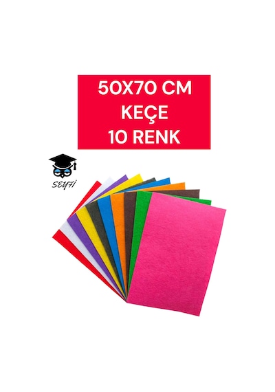 50x70 Cm Keçe 10 Renk