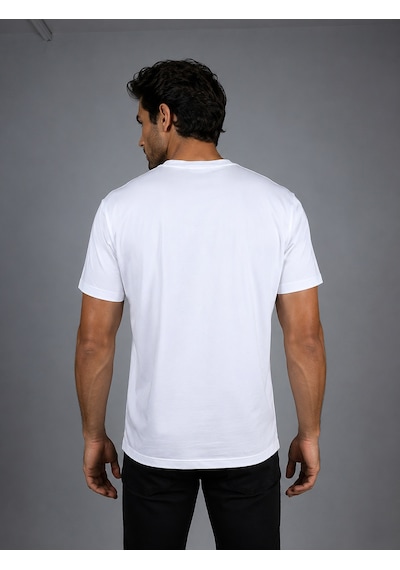 Bisse Beyaz Bi Si Klet Yaka Basi C T-shirt Ts26y26105 D01