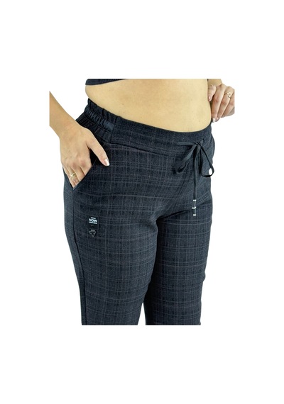 Büyük Beden Denim Toparlayıcı Kemerli Yüksek Bel Cep Detaylı Kadın Pantolon Siyah