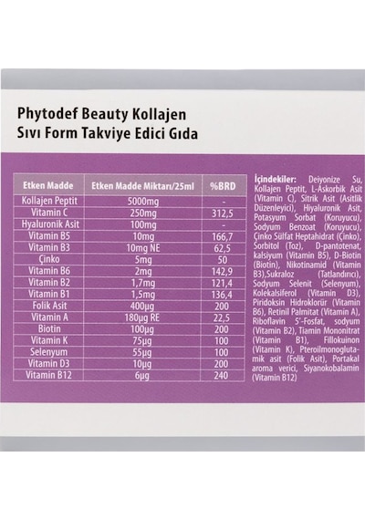 Phytodef Kolajen Likit Form 2 x 16 Shots﻿ x ﻿25 ML