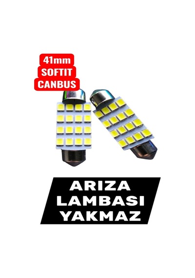 41mm 2 Adet Softit Led Ampul Canbus Plaka Tavan Bagaj Plaka Araç İç Aydınlatma Arıza Işığı Yakmaz