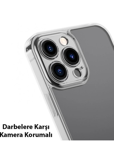 Baseus Frosted Glass Apple İphone Uyumlu 13 Pro Max 6.7inch Shockproof Koruyucu Kılıf- 5775