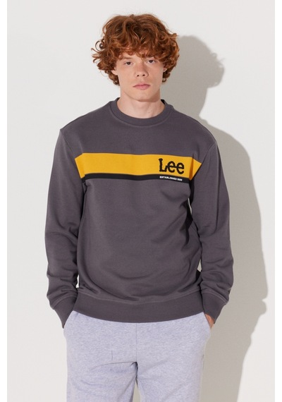 Lee Regular Fit Normal Kesim Bisiklet Yaka Antrasit Sweatshirt L232501003 Antrasit