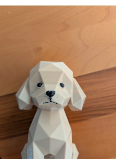 Toy Poodle Köpek Figürü Dekoratif Biblo 3d Baskı Sevimli Köpek Dekoru 11,7 15 18,8 Cm -