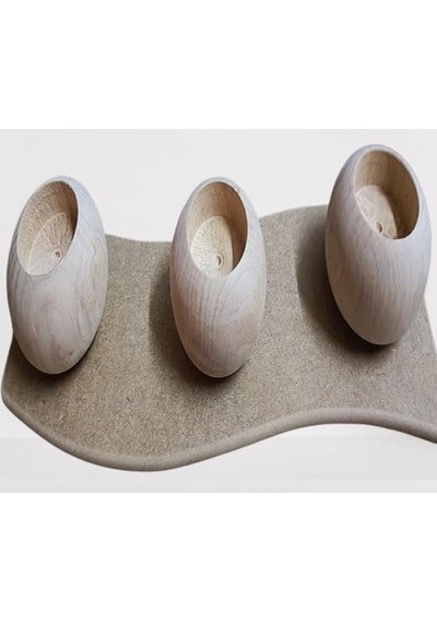Hobi Adn 90043 Dekoratif Mumluk Ahşap Mdf Ham Cnc Kesim 3lü El Yapım Çok Renkli