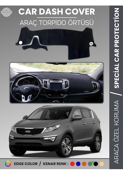 Kia Sportage 2010-2016 Torpido Örtüsü Ön Panel Halı Torpido Koruma Tam Uyum Araca Özel Kaymaz - 191 Stiloto