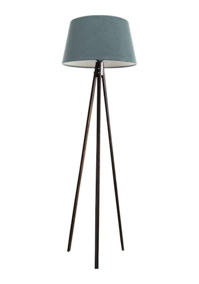 Oval 3 Ayak Tripod Lambader Abajur Köşe Lambası Ahşap Ceviz Ağaç Country Dekor Lamba Aplik Masif D Diğer