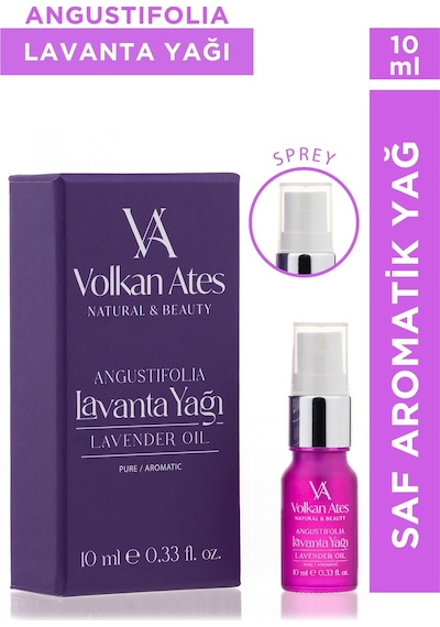 Volkan Ates Natural & Beauty Lavandula Angustifolia Saf Lavanta Yağı Sprey 10 Ml
