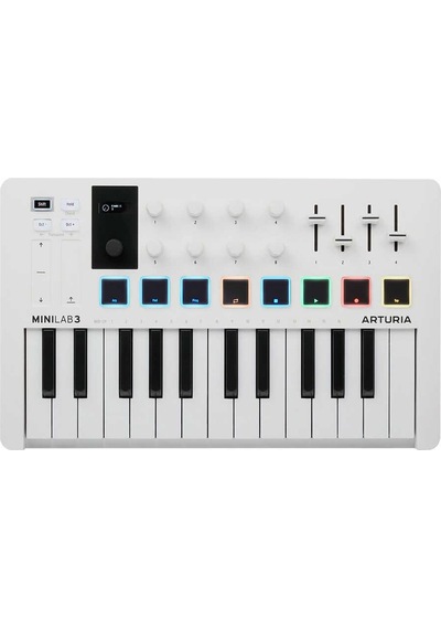 Arturia MiniLab 3 Kompakt Beyaz Midi Klavye