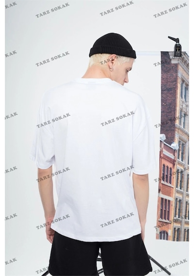 Tarzsokak Erkek Drew Yazı Tshirt Beyaz
