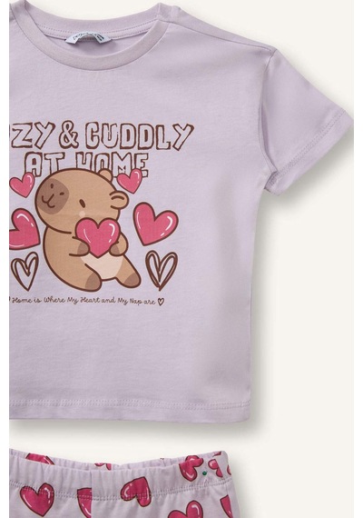 Defacto 2li Pijama Takımı Kız Bebek H7640a526smpn425 Pembe-pn425