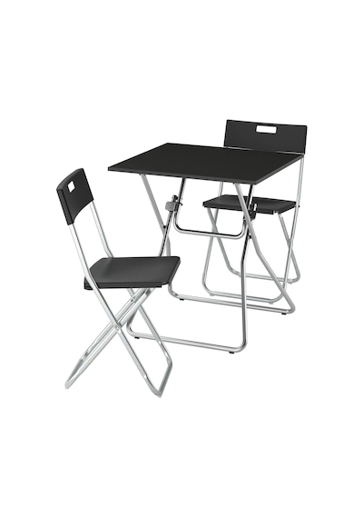 Ikea Siyah Geniş Yemek Masası - Mutfak Masası Takımı