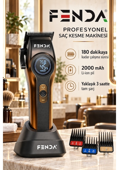 Fenda Profesyonel Saç Kesme Makinesi Altın