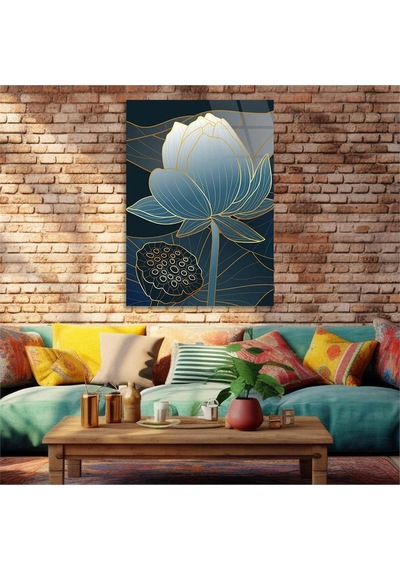 Gerçek Cama Baskı Sanat Temalı Tekli Cam Tablo S094