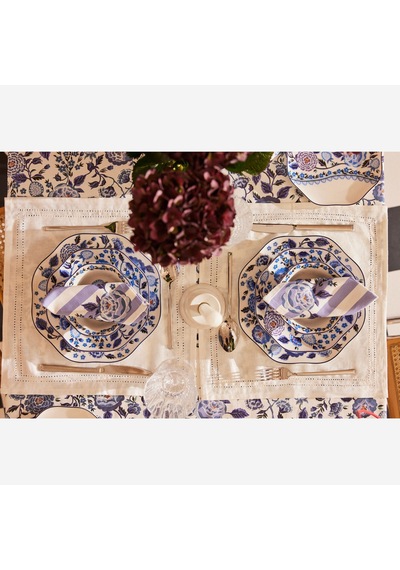 Mavi Porselen Yemek Tabağı 26,5 Cm