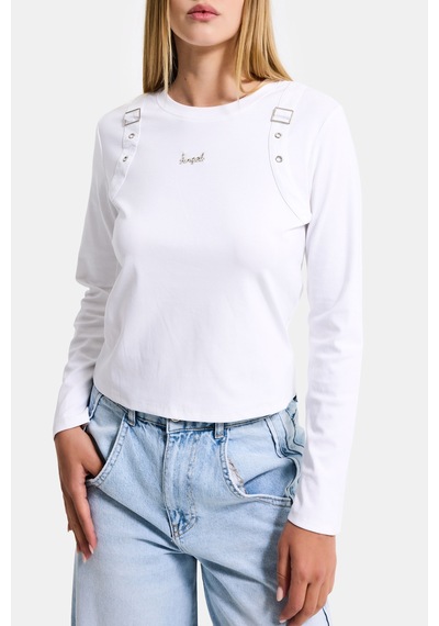 Itsbasic Kadın Beyaz W5 Aksesuar Detaylı Özel Tasarım Body