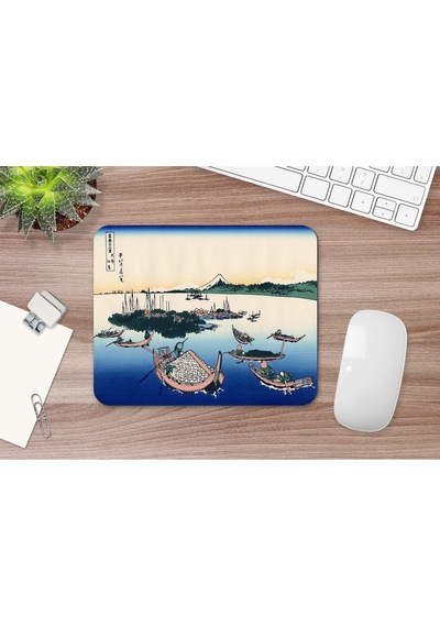 Hokusai Tsukada Island In The Musashi Province 17 X 21 Cm Mouse Pad Mousepad