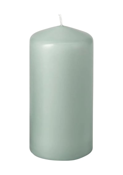 Ikea Daglıgen Cam Kaplı Kokulu Mum 6,8 X 14 Cm Kokusuz Açık Yeşil