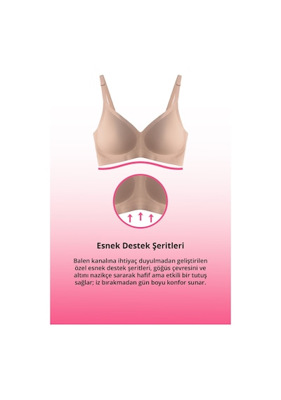 Cottonhill Seamless Bra - Soft Lazer Kesim Balensiz Ayarlanabilir Askılı Dikişsiz Kadın Sütyen 2'li Paket-4 Çok Renkli
