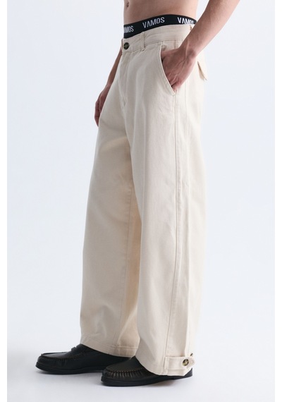 Vamos Relaxed Fit Pantolon Taş