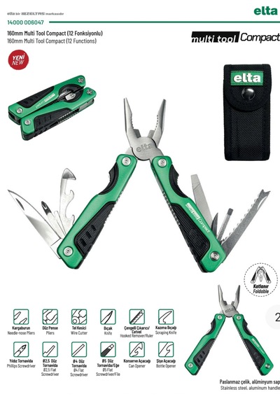 160mm Multi Tool Compact 12 Fonksiyonlu