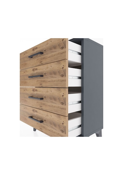 Arges Komodin 2 Raflı 60x30x80 Antrasit-çam Antrasit