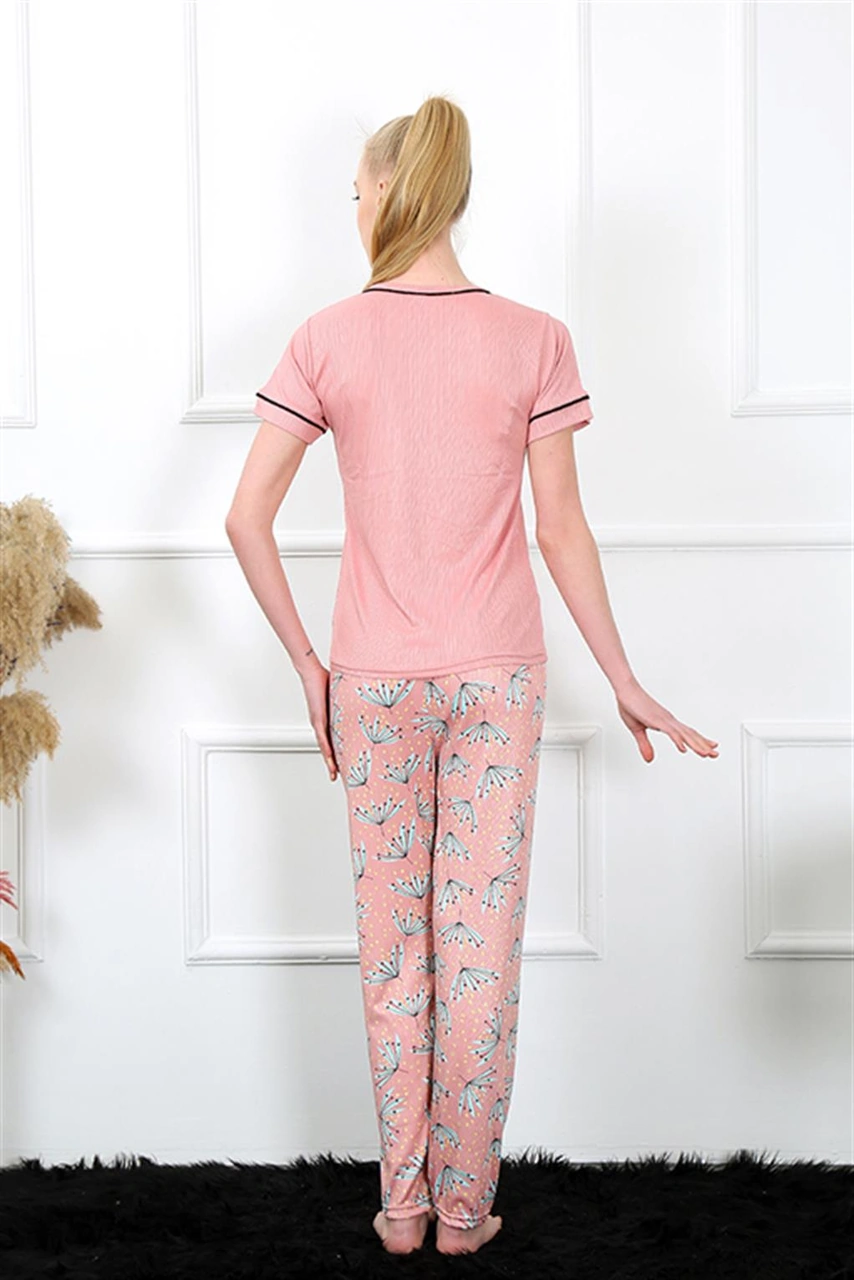 Akbeniz Kadın Gül Kurusu Kısa Kol Pijama Takım 20388 GÜL KURUSU