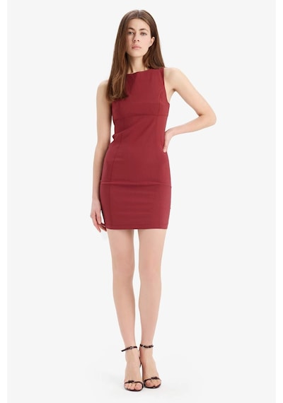 DeFacto Bodycon Vücudu Saran Bisiklet Yaka Bengalin Kolsuz Mini Elbise E3975AX25SPBR248