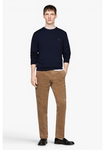 Tommy Hilfiger Pıma Org Ctn Cashmere Crew Neck Erkek Mavi Kazak - Mw0mw28046