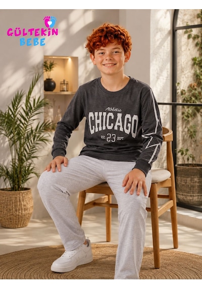 Tarık İnterlok Kumaş Chıcago Baskılı Erkek Pijama Takımı 11-16 Yaş -ta4407470 - Antrasit Tarık İnterlok Kumaş Chıcago Baskılı Erkek Pijama Takımı 11-16 Yaş -ta4407470 - Antrasit