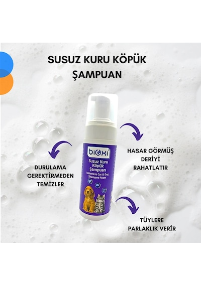 Bioxi Susuz Kuru Köpük Şampuan 150 Ml Köpük Pompalı İle Kolay Ve Pratik Temizlik