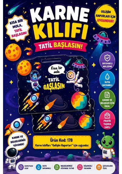 Ata Okul Öncesi Ve İlkokullar İçin Karne Kılıfı Gelişim Dosyasına Uygun Ürün Kodu:178 25 Adet