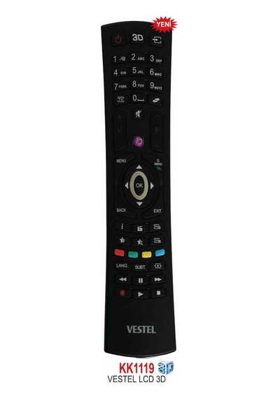 Vestel Uyumlu Lcd 3D Televizyon Kumandası Tv Kk1119