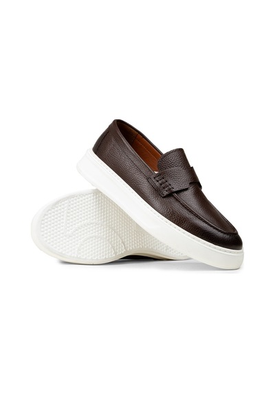 Deery Erkek Kahverengi Hakiki Deri Loafer Ayakkabı - 02043mkhvp02 Kahverengi