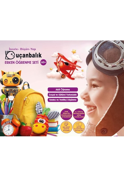Uçanbalık 2025 Okul Öncesi 60+ Erken Öğrenme Seti 5+ Yaş