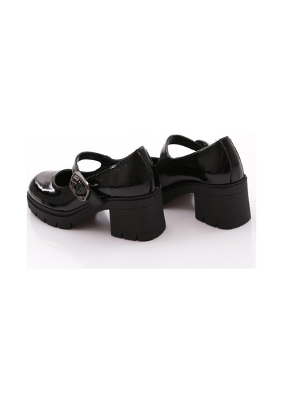 Dgn 036 Kadın Loafer Ayakkabı Siyah Rugan