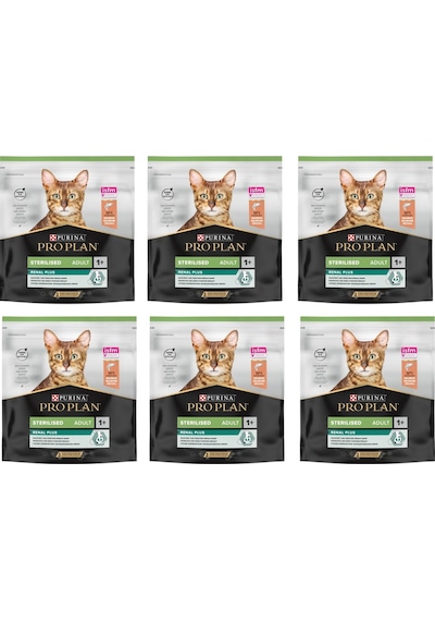 Purina Pro Plan Renal Plus Sterilesed Somonlu Kısırlaştırılmış Kedi Kuru Maması 6 x 400 G