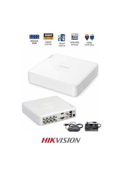 Ds-7108hghı-m1 8 Kanal Dvr 10 Ip Kamera Destekli Kayıt Cihazı