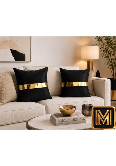 Kırlent 2 Dekoratif 4lü Set Takımı Modern Lüks Salon Koltuk Kanepe Yastık Gümüş Siyah Gizli Fermuarlı Trend Özel Çok Renkli