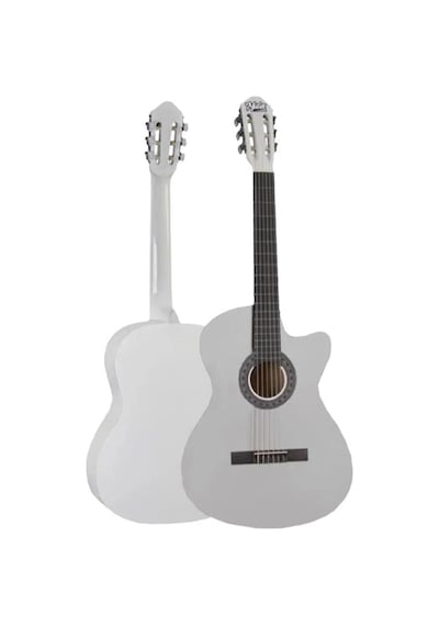 Midex Cg-395wh Beyaz Renk Kesik Klasik Gitar 4/4 Yetişkin Boy Sap Ayarlı Full Set